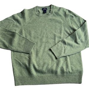 Brooks Brothers Green Crewneck Lambswool Sweater